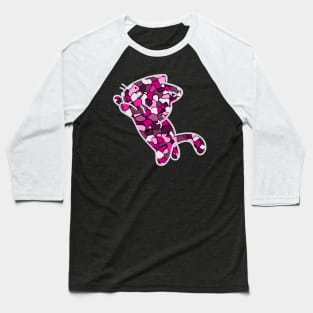 Cat Jewel Art - Stay Pawsitive (pink) Baseball T-Shirt